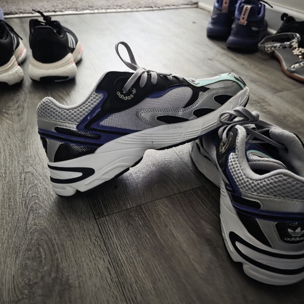 Adidas Gray and Purple Athletic Shoes